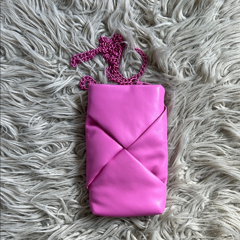 A New Day Pink Crossbody Bag with Geometric Design